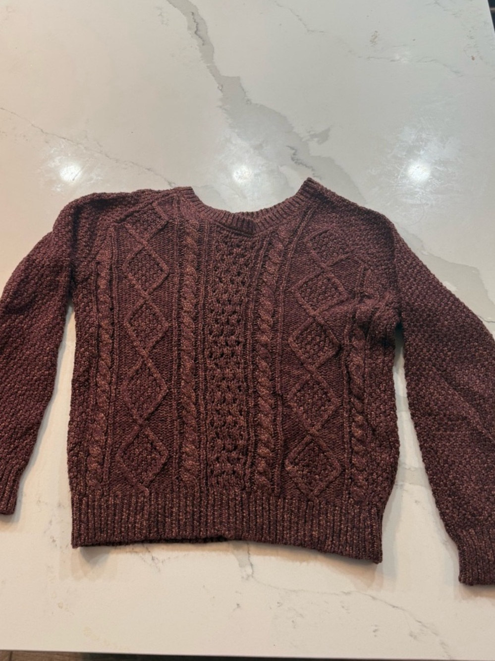 Garage Cable Knit Crewneck Sweater